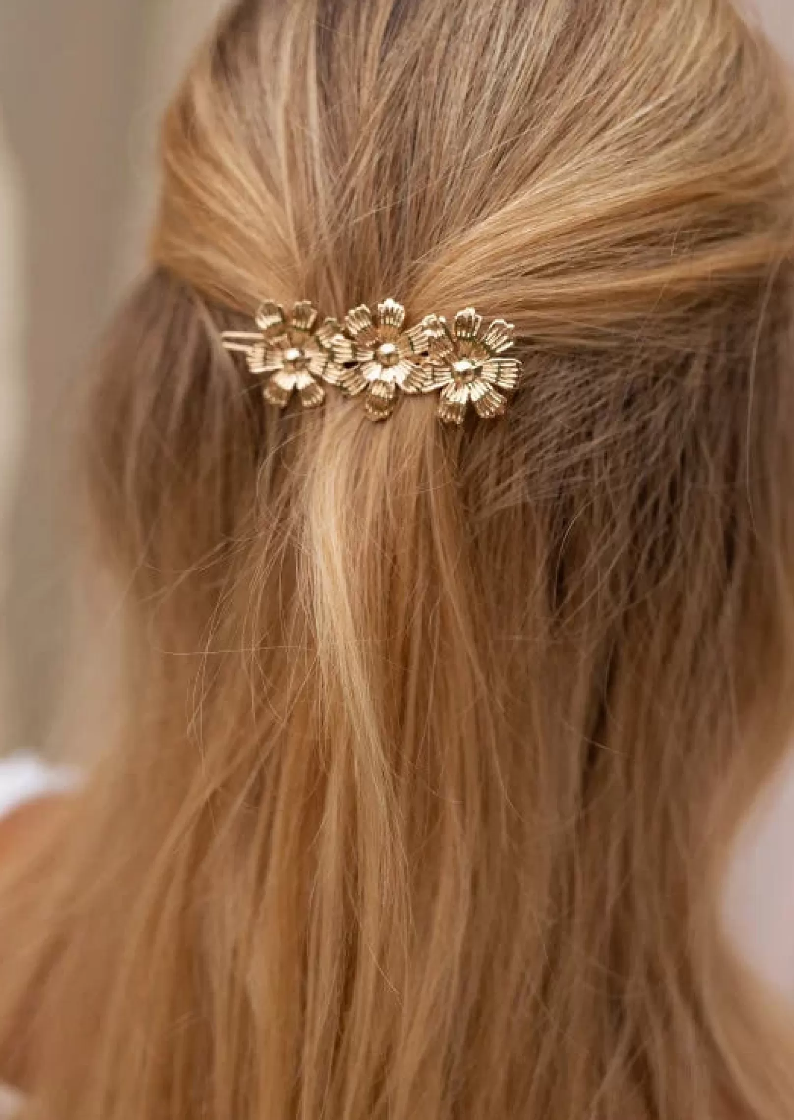 Easy Clothes Accessoires Cheveux-Barrette à Cheveux Dorée -