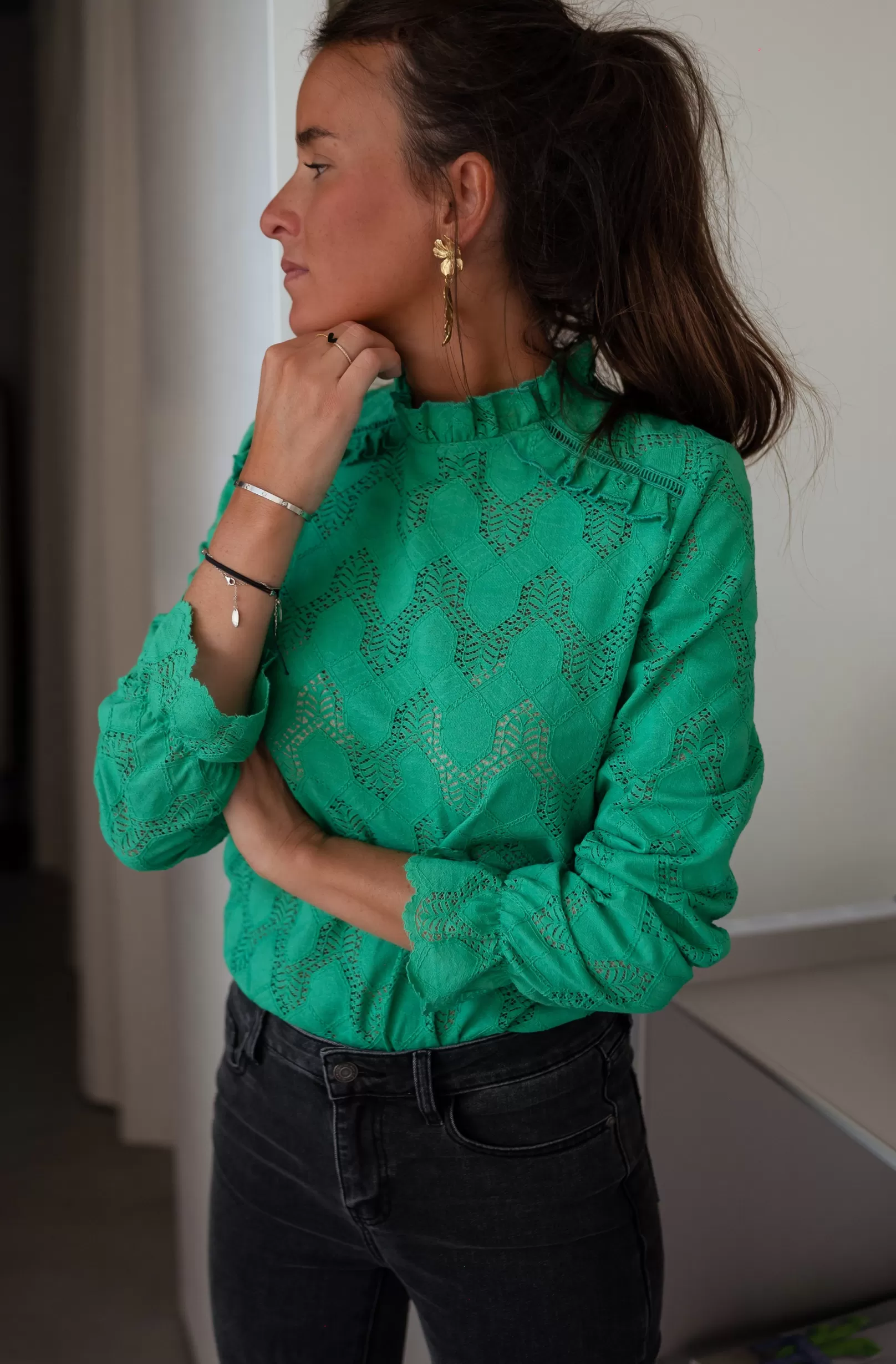 Femme Easy Clothes Chemisiers & Blouses-Blouse Walker Verte -