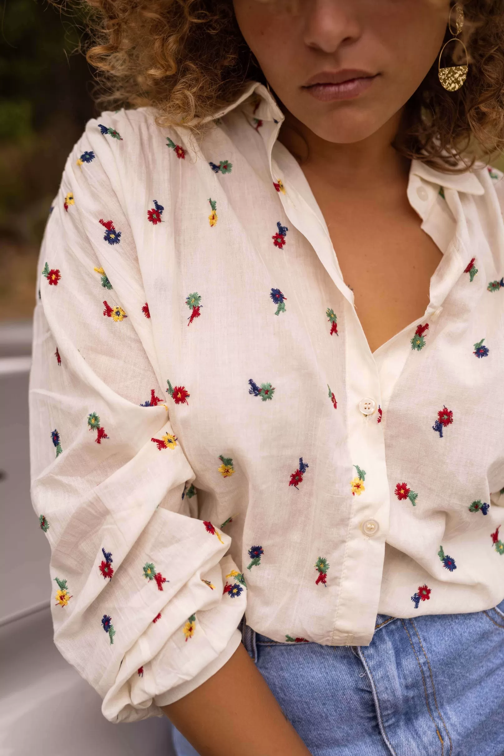 Femme Easy Clothes Chemisiers & Blouses-Chemisier Oriana - Motifs à Fleurs Tissés -