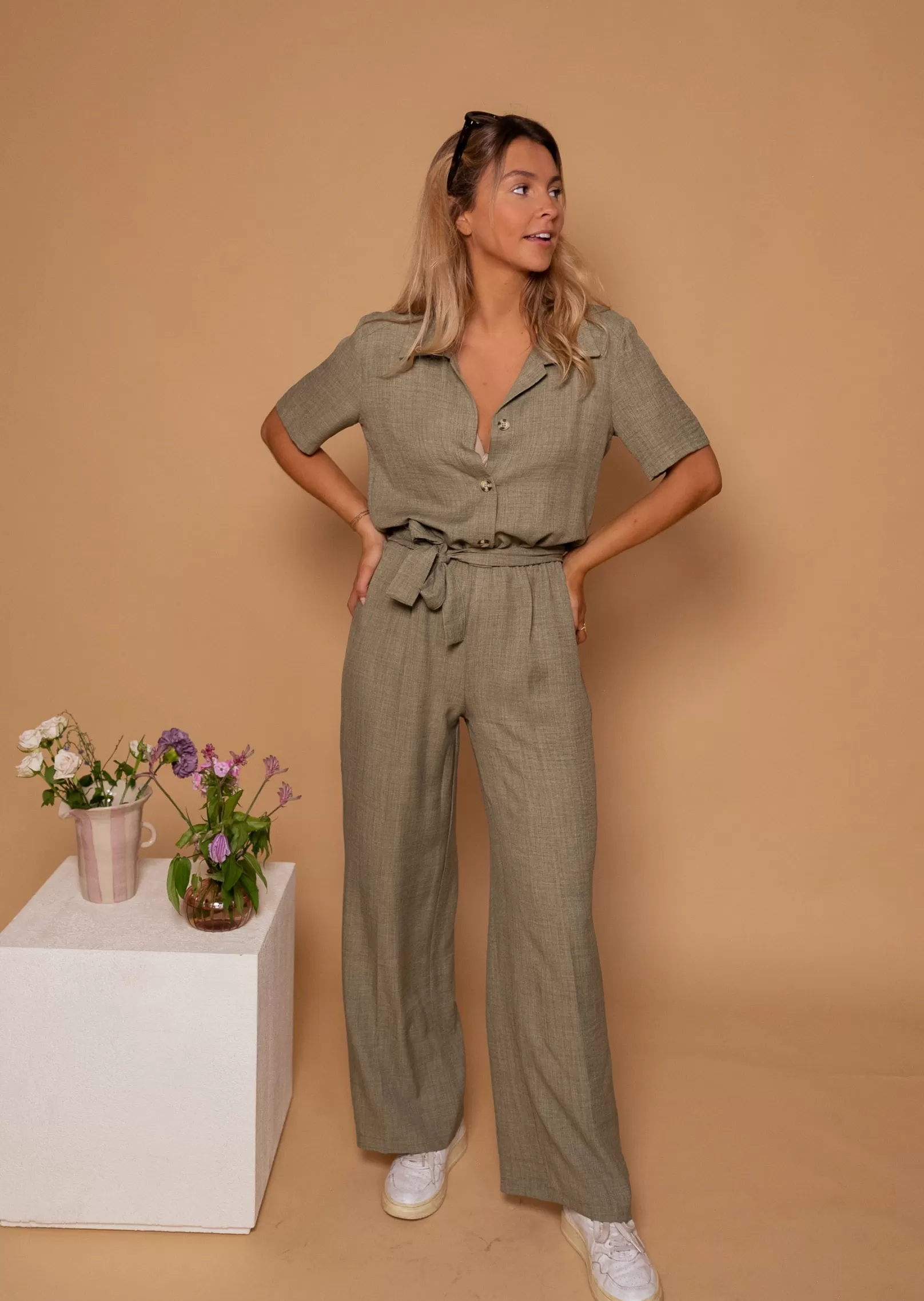 Femme Easy Clothes Combinaisons-Combinaison Deby | Kaki | Vêtements Femme |