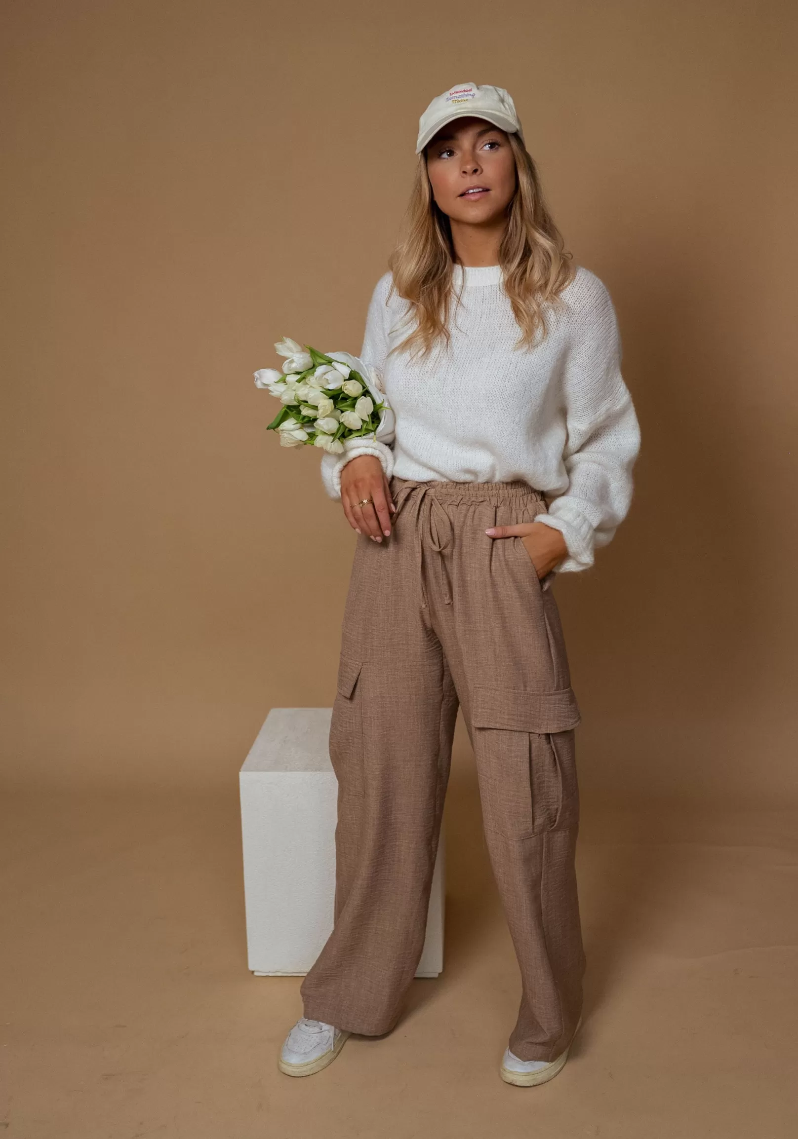 Femme Easy Clothes Pantalons-Pantalon Cargo Chocolat | Anca | Ample & Confortable