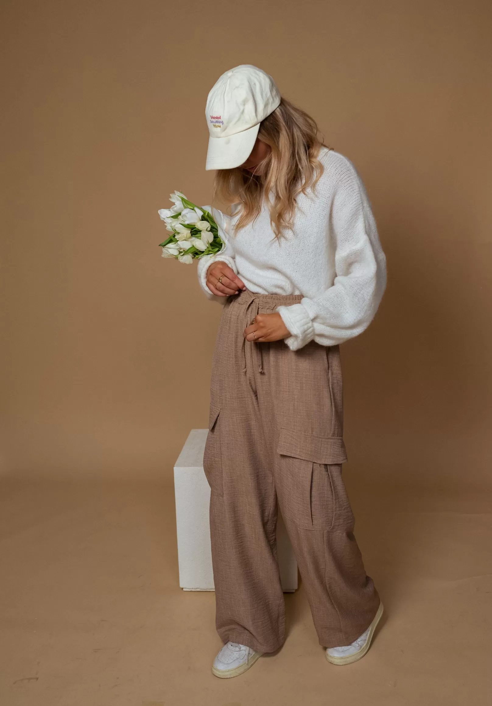 Femme Easy Clothes Pantalons-Pantalon Cargo Chocolat | Anca | Ample & Confortable