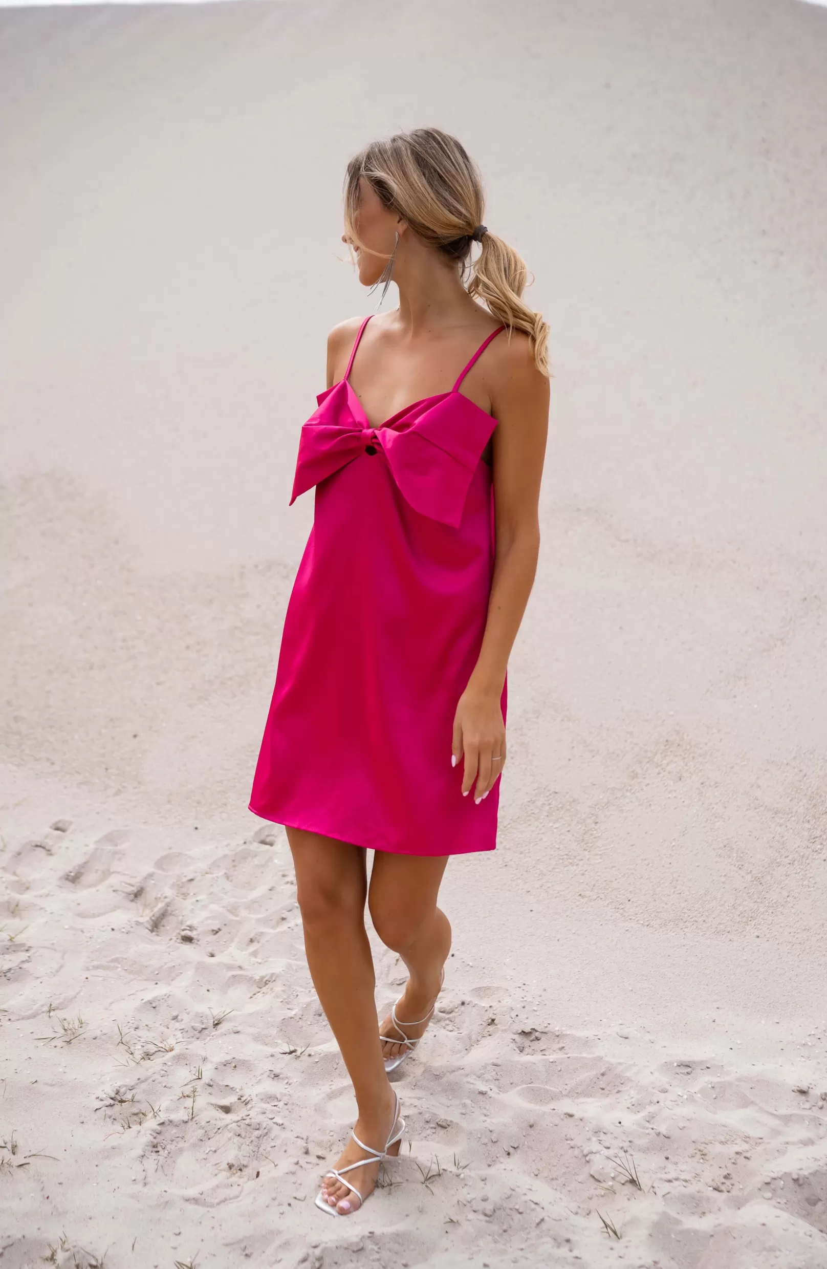 Femme Easy Clothes Robes-Robe Fuchsia - Haro - Bretelles Ajustables -